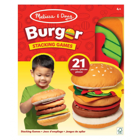 Joc educativ de stivuire si potrivire Burgerul gigant - imagine 2